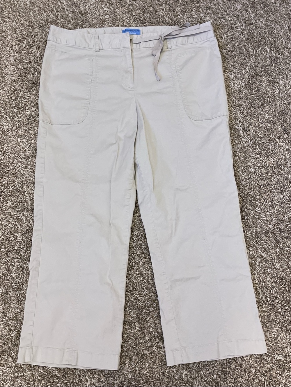 Simply Vera Vera Wang Cream Straight Leg Crop Jeans